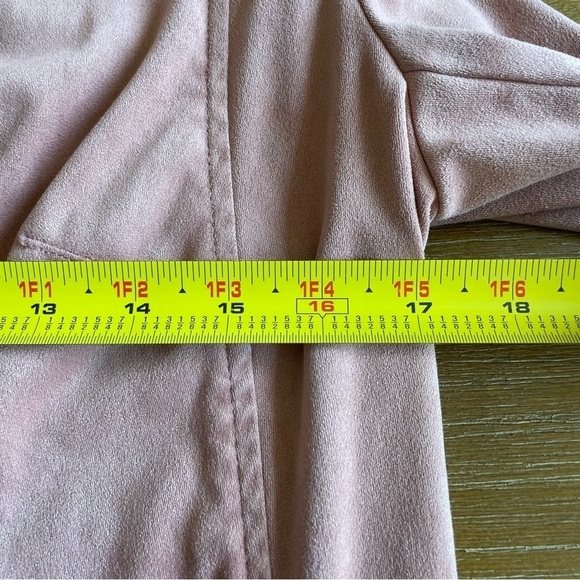 Kut from the Kloth Blush Pink Flowy Drapey Soft Blazer Jacket Size 4 - Picture 9 of 11